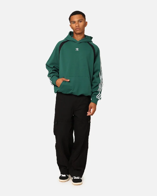 Adidas Oversized Hoodie Collegiate Green Hoodie with Hem Ribbing Snug Secure