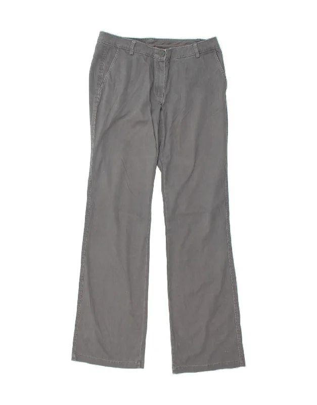 BENETTON Womens Bootcut Chino Trousers IT 46 Large W34 L34 Grey Trousers Evening Elegant