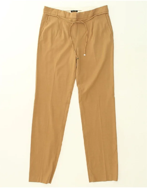 MASSIMO DUTTI Womens Slim Casual Trousers EU 40 Medium W32 L32 Beige Trousers Print Floral