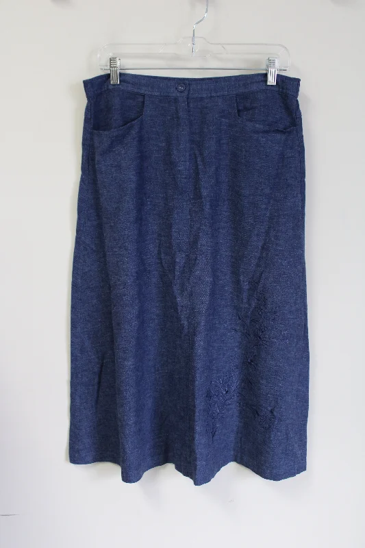 Sag Harbor Linen Blend Skirt | 8 Petite leather skirt bold