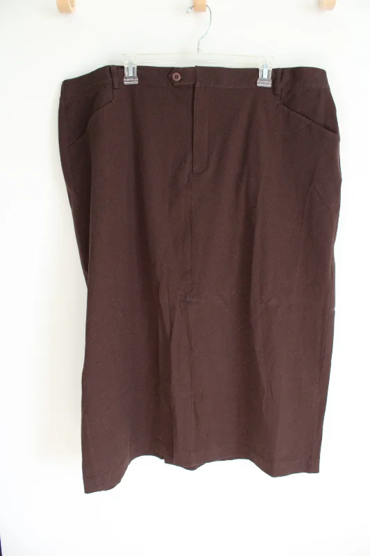 C.J. Banks Brown Khaki Skirt | 24W lace skirt delicate