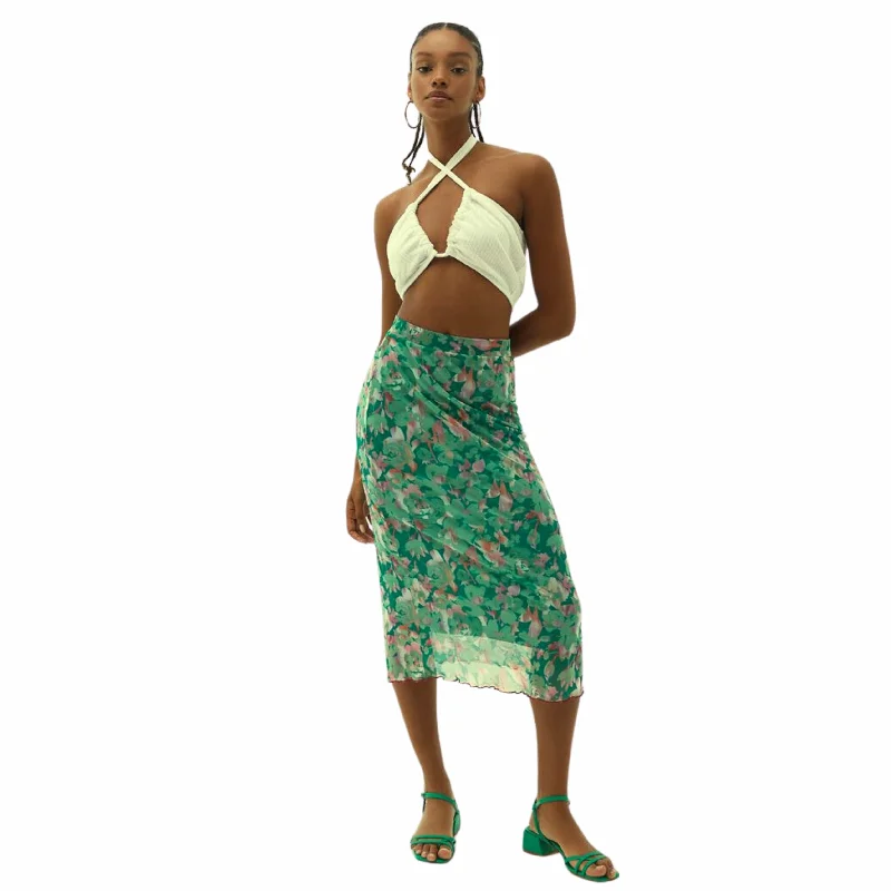 OXXO - Printed All Over Skirt silk skirt luxurious