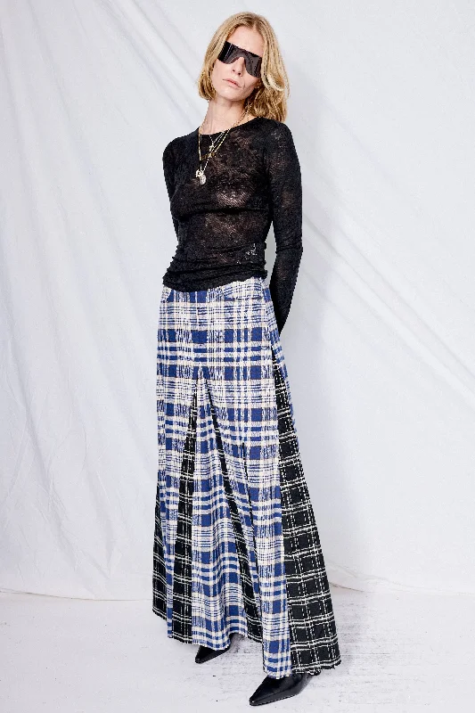 Black and Blue Coastal Flannel Rebel Skirt mini skirt trendy