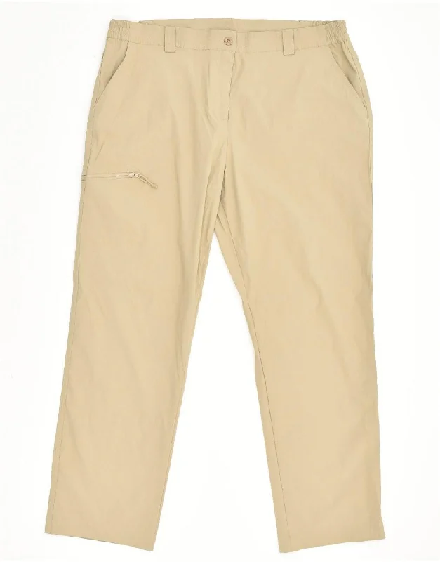 MOUNTAIN WAREHOUSE Womens Chino Trousers UK 16 Large W34 L28 Beige Trousers chic fashionable