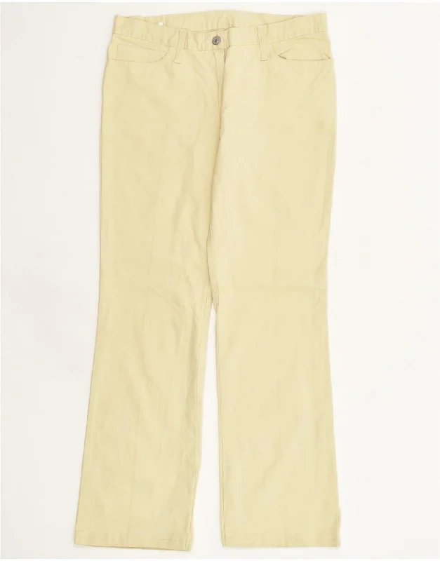 BENETTON Womens Bootcut Casual Trousers IT 46 Large W32 L29 Beige Cotton Trousers New Arrival