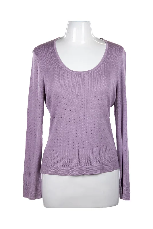 Brooks Brothers Sweater Solid Print Embellished
