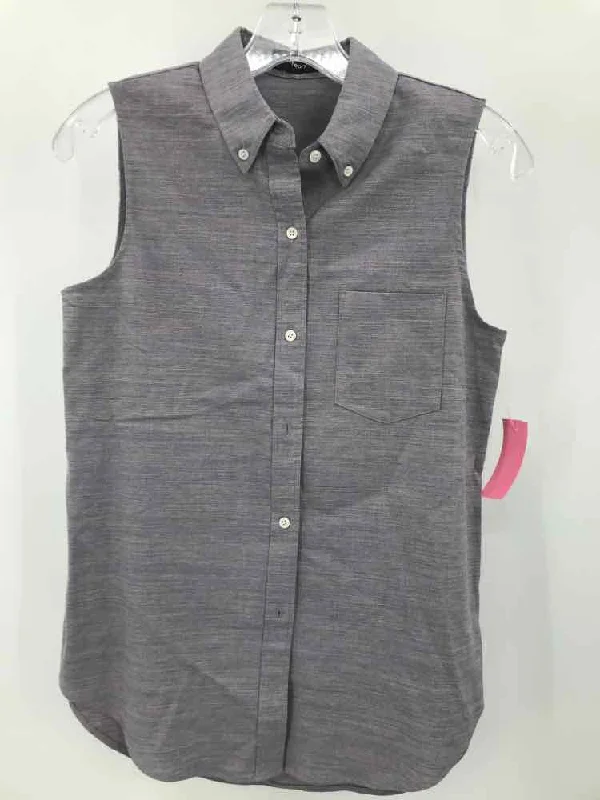 Pre-Owned Theory Purple Size XS Button Down Tank Top ribbed tank top