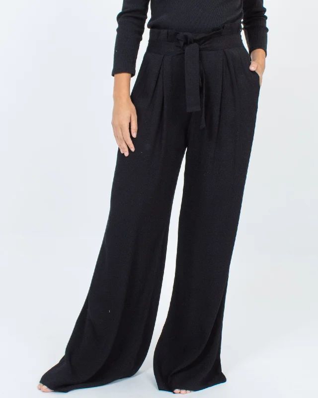 Tie Waist Trousers Trousers Evening Elegant