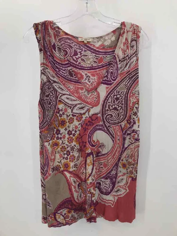 Pre-Owned Etro Pink Size 46 Printed Tank Top sheer tank top