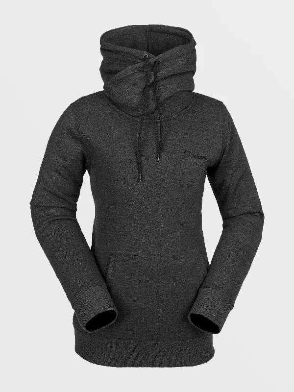 Tower Hoodie - BLACK Hoodie with Thumb Holes Functional Cozy