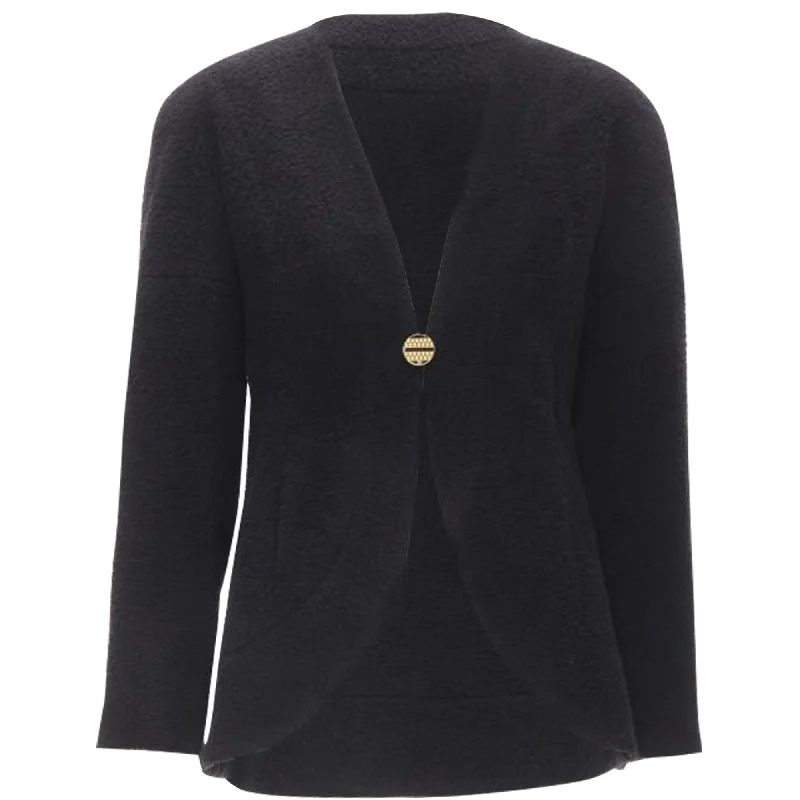 Chanel wool boucle round shoulder on jacket Jersey Jacket Tulle Jacket Batik Jacket