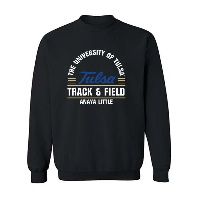 Tulsa - NCAA Women's Track & Field : Anaya Little - Classic Fashion Shersey Crewneck Sweatshirt Hoodie with Hem Drawcord Adjustable Customizable