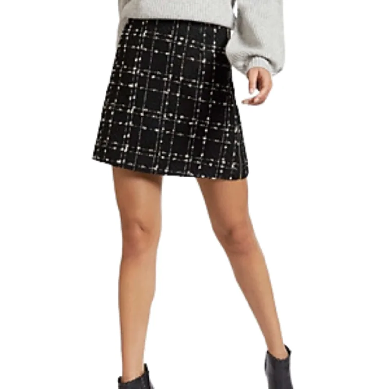 TED BAKER - Metallic Boucle Mini Skirt wool skirt thick