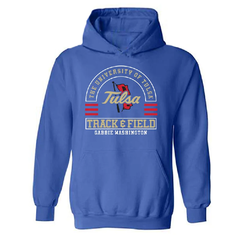 Tulsa - NCAA Women's Track & Field : Gabbie Washington - Classic Fashion Shersey Hooded Sweatshirt Cotton Hoodie Fleece Lining Warmth