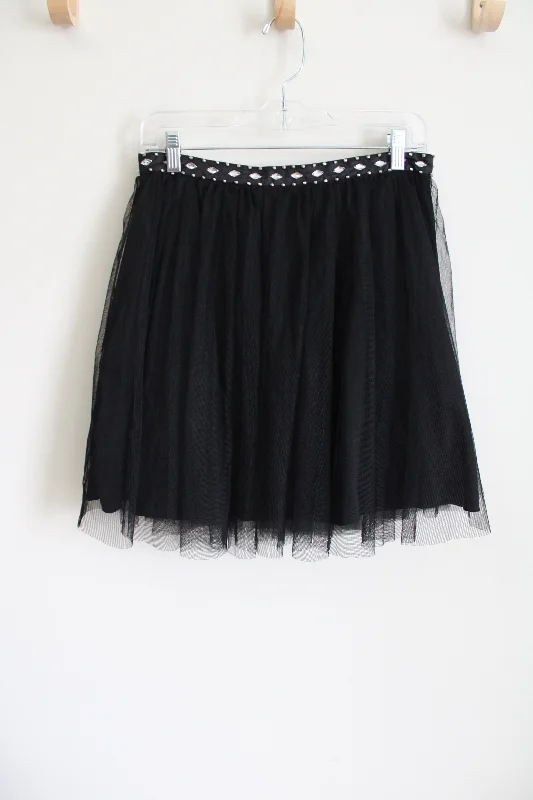 Sequin Hearts Black Tulle Skirt | 11 velvet skirt rich