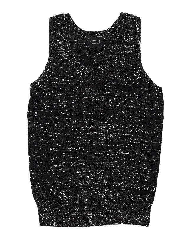 Cashmere Blend Sweater Vest Chenille Brocade Lace