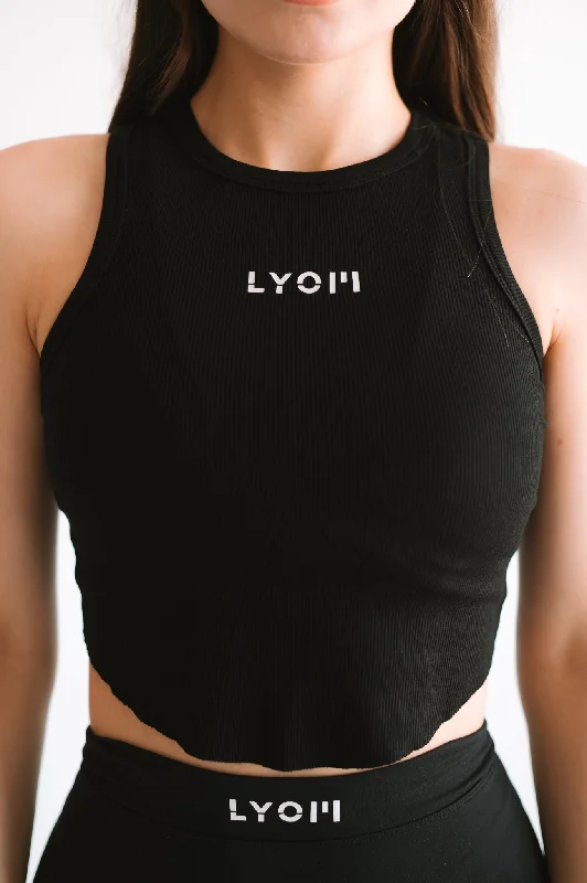 LYOM™ Soft Active Tank - Black soft pink tank