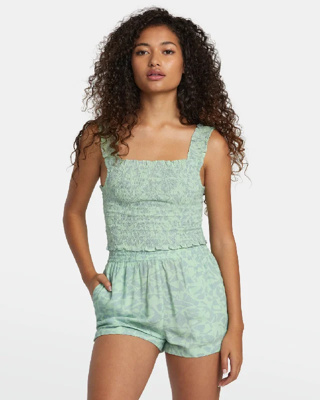 Terrace Eco Tank Top - Seafoam striped tank top