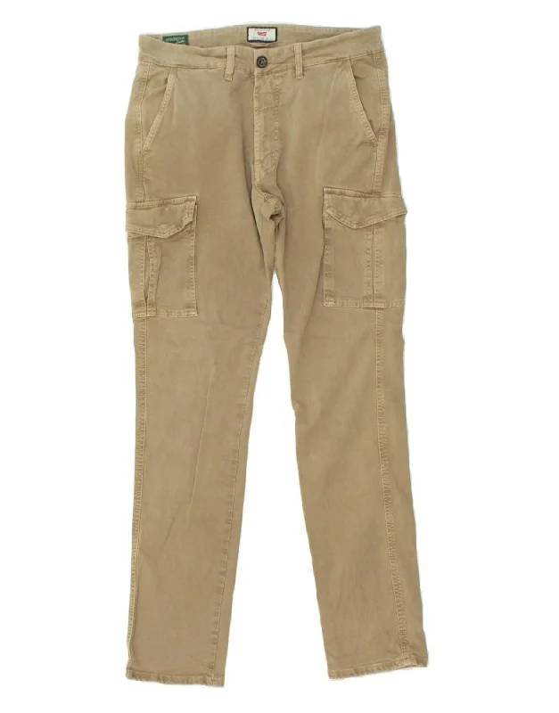 CARRERA Womens Slim Cargo Trousers IT 46 Large W31 L30  Beige Cotton Trousers Favorite Customer