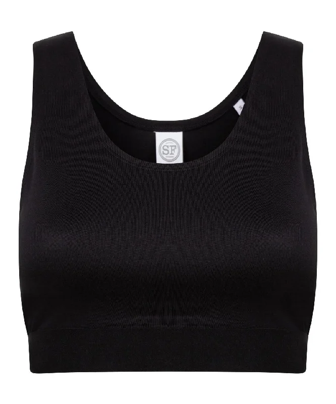 Black/Black - Women's fashion crop top Graphic Embroidered Appliqued
