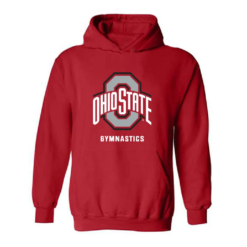 Ohio State - NCAA Women's Gymnastics : Jojo Warga - Classic Shersey Hooded Sweatshirt Hoodie with Color Block Contrast Stylish