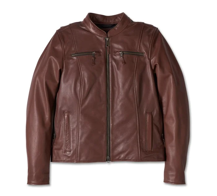 Harley-Davidson Women's Linden Leather Jacket Print Jacket Jacquard Jacket Embroidered Jacket
