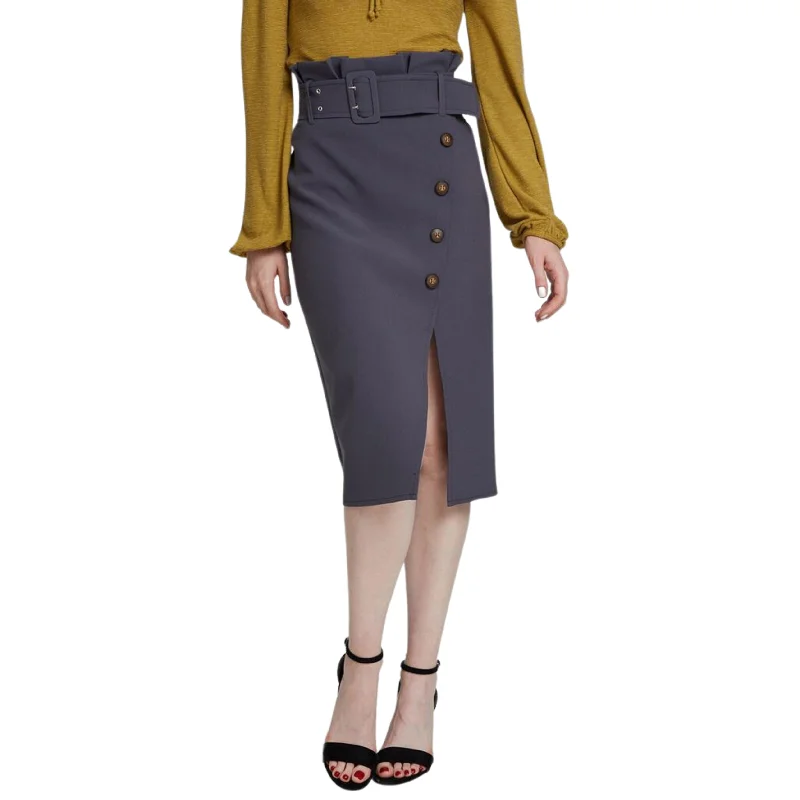 OXXO -  High Waist Skirt with Buttons wrap skirt elegant