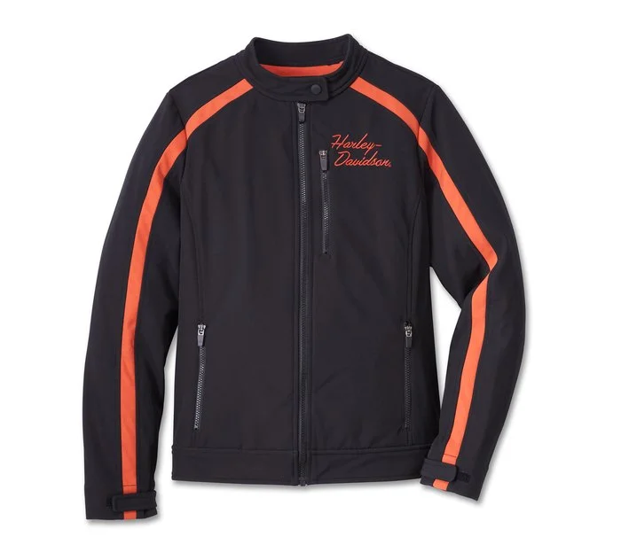 Harley-Davidson Women's Miss Enthusiast 3-in-1 Soft Shell Jacket Satin Jacket Silk Jacket Chiffon Jacket