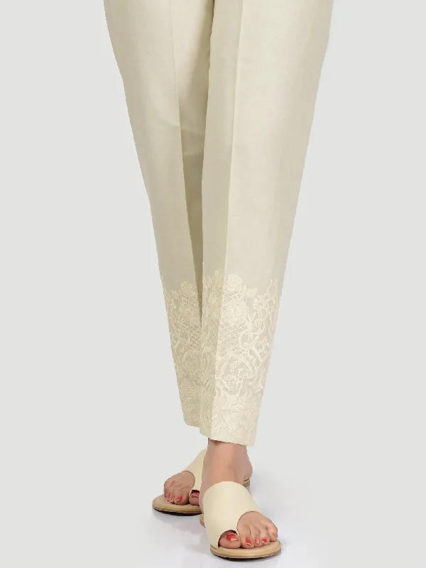 Embroidered Cotton Trouser Trousers Harem Relaxed Fit