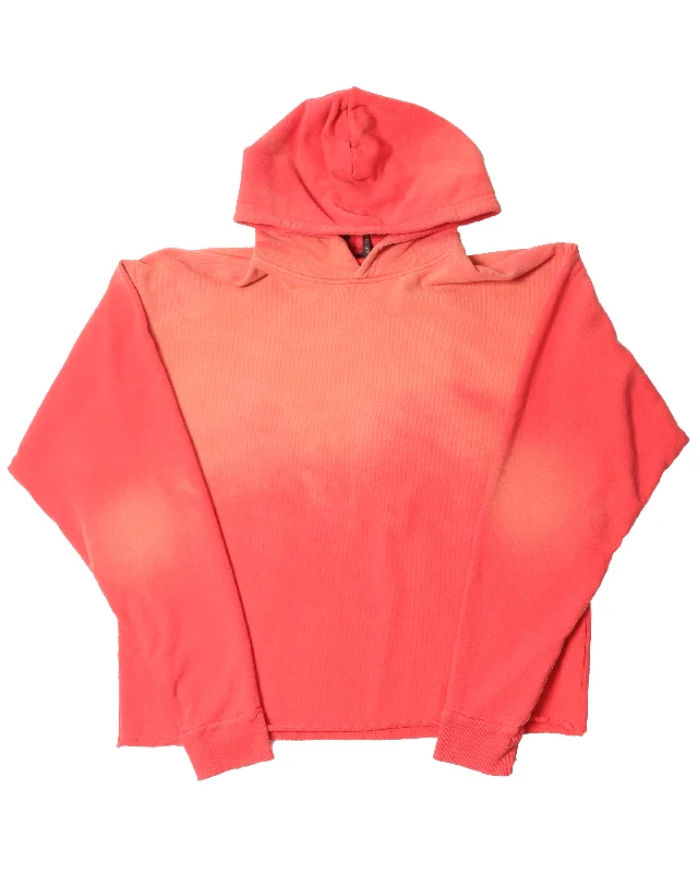 Fade Orange Hoodie Hoodie with Typography Text Message