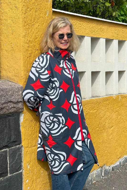 Upcycled A-line Jacket size L/XL Bomber Jacket Anorak Windbreaker