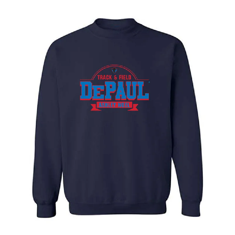 DePaul - NCAA Women's Track & Field : Ashley Noel - Classic Fashion Shersey Crewneck Sweatshirt Hoodie with Crew Neck Simple Timeless