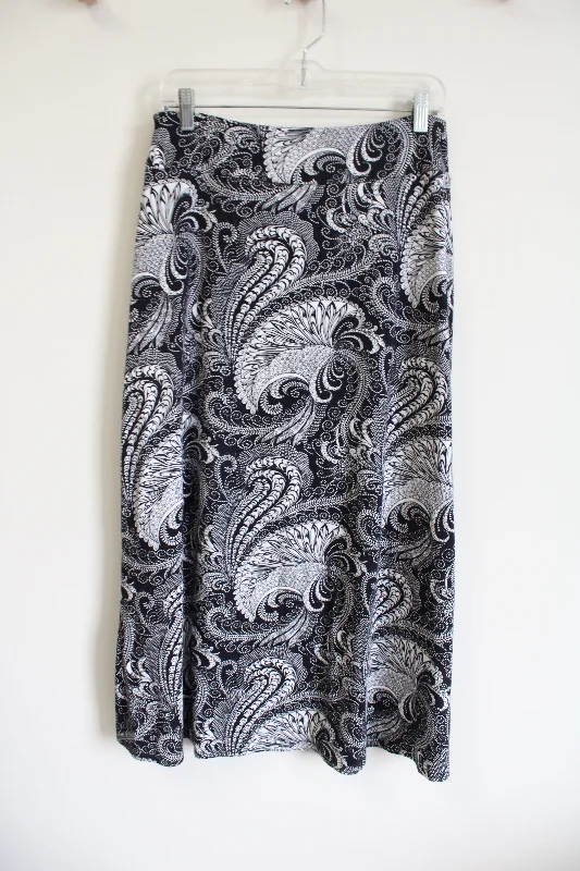 Talbots Black & White Patterned Knit Skirt | S Petite leather skirt durable