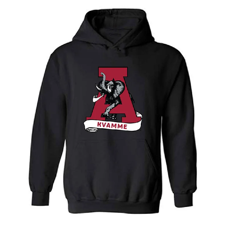 Alabama - NCAA Women's Gymnastics : Kylee Kvamme - Hooded Sweatshirt Hoodie with Monochrome Minimalist Simple