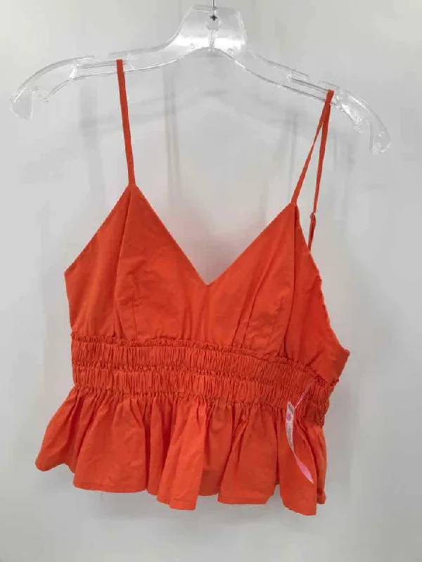 Pre-Owned Impeccable Pig Orange Size Small Tank Top lace back tank