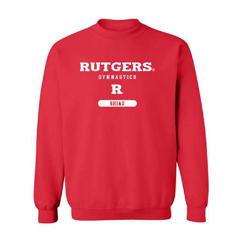 Rutgers - NCAA Women's Gymnastics : Kimmi Shiau - Classic Shersey Crewneck Sweatshirt Hoodie with Hem Drawcord Adjustable Customizable