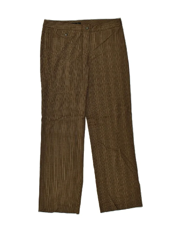 MASSIMO DUTTI Womens Straight Casual Trousers EU 40 Medium W30 L32 Brown Trousers practical durable