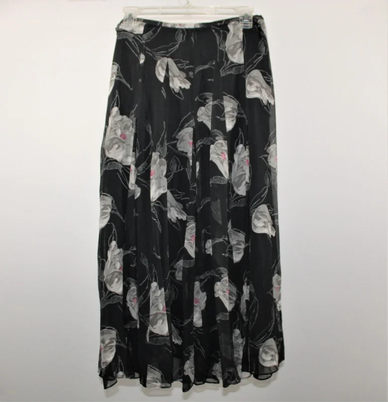 Jones New York Floral Skirt | Size 6 chiffon skirt airy