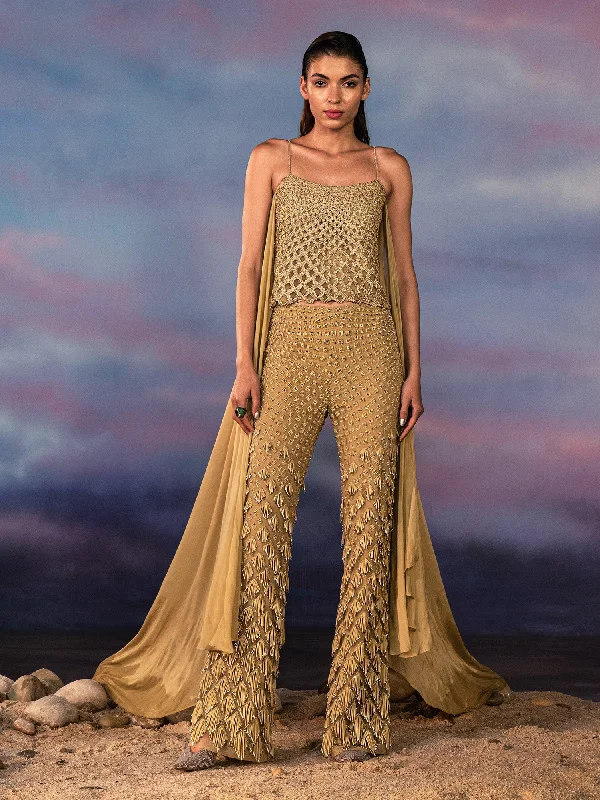 Citrine Swing Top With Fornix Trouser Trousers Handmade Artisanal