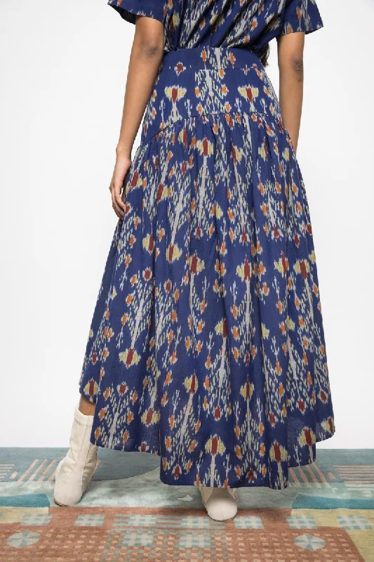 Swing & Sway Skirt- Blue belted skirt waist