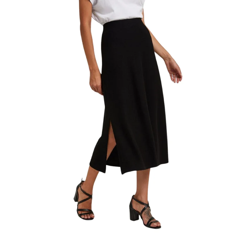OXXO -  Midi Skirt with Texture cashmere skirt fine