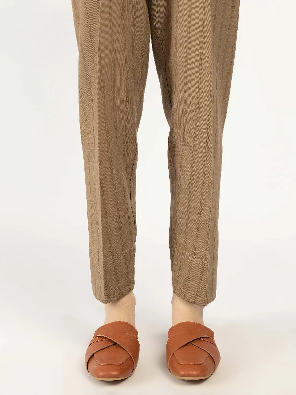 Printed Khaddar Trousers Trousers chic fashionable