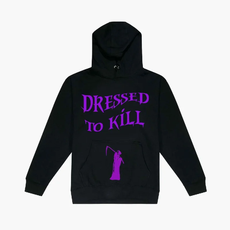 NOVEMBER REINE DRESSED TO KILL HOODIE (BLACK/PURPLE) Graphic Hoodie Design Print