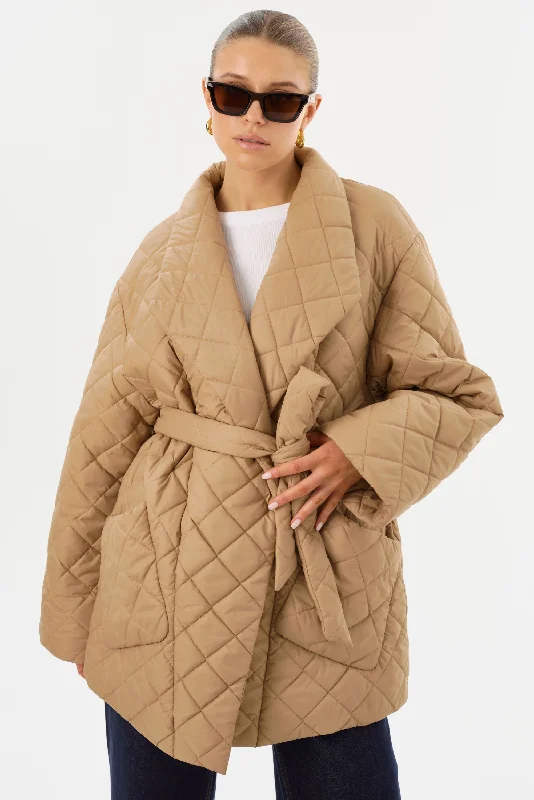 VERICA | Quilted Jacket Welt Pockets Slit Pockets Flap Pockets