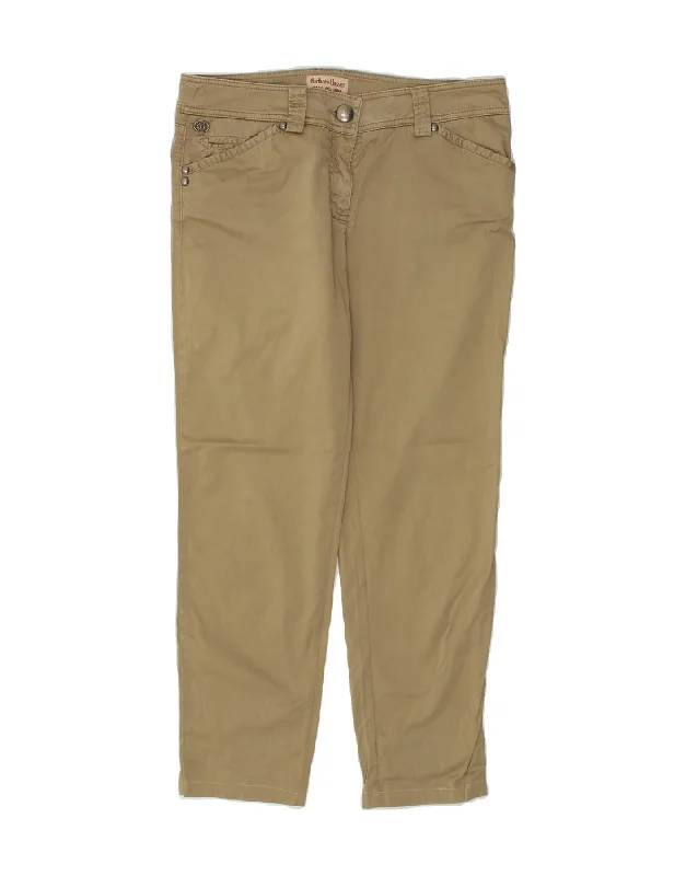 MARLBORO CLASSICS Womens Tapered Casual Trousers W30 L26 Beige Cotton Trousers luxurious high-end