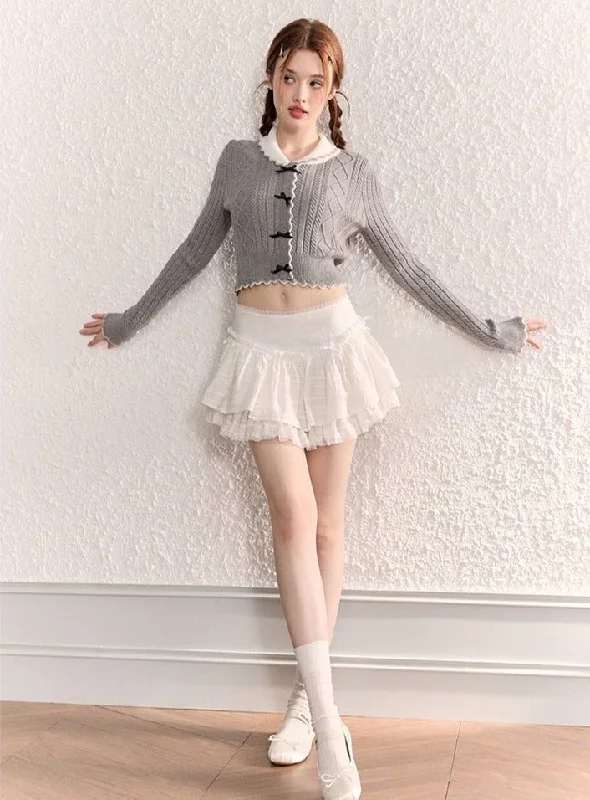 Retro Heavy Industry Cake Skirt wool skirt warm