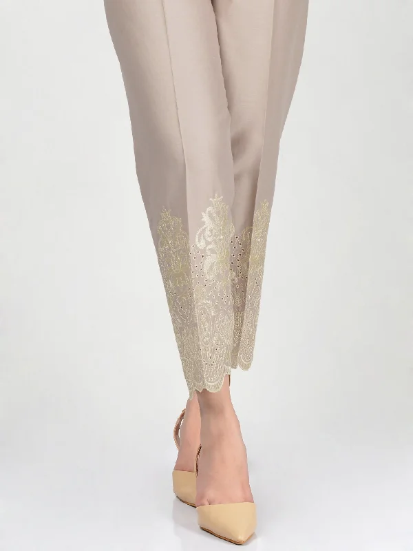 Embroidered Cambric Trouser Trousers Fleece Cozy