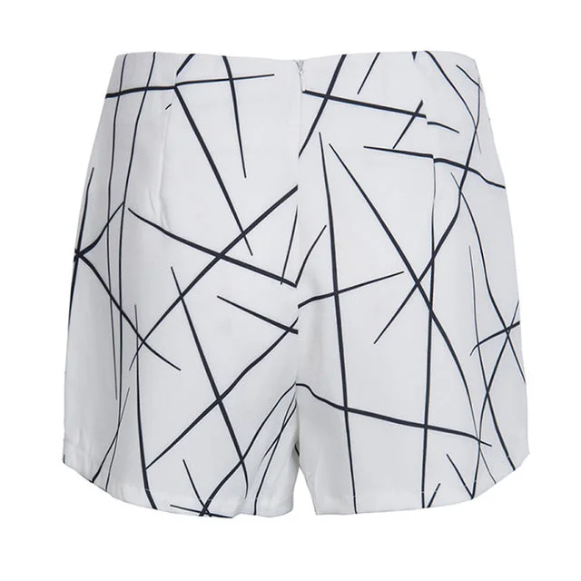 Hot Geometric Ladies Shorts Skirts Women Summer Shorts Women casual skirt length