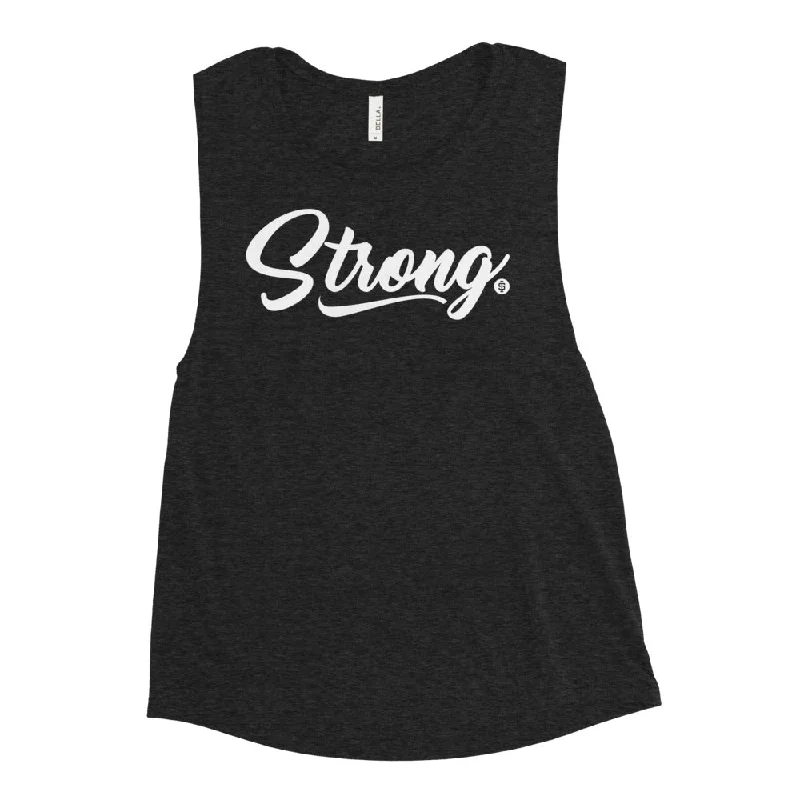 The 'Strong.' Muscle Tank fitted tank top