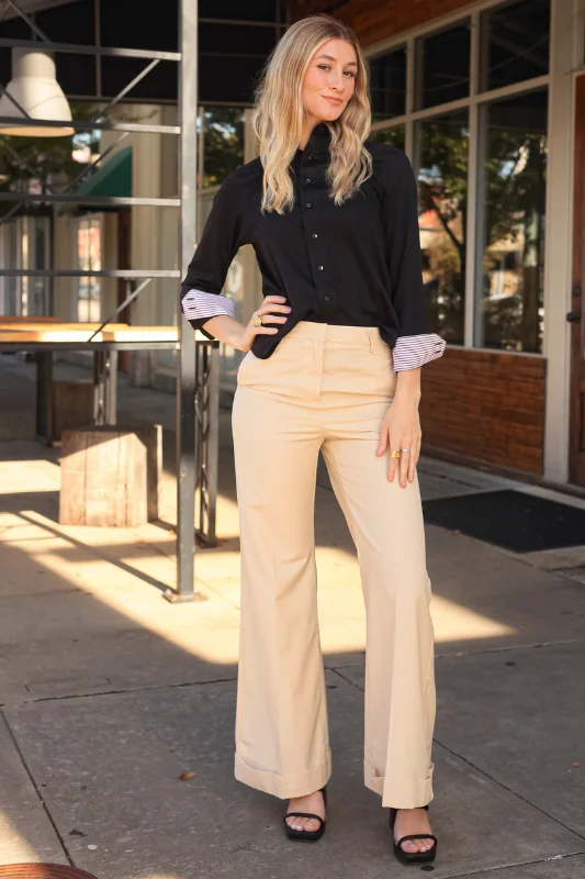 Kimberley Trouser - Cream Trousers trendy modern